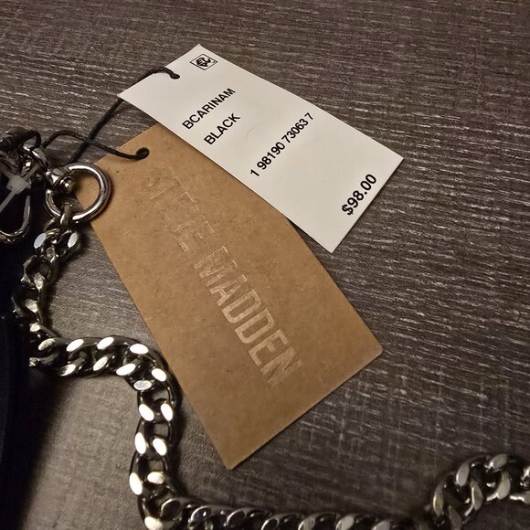 Steve Madden Chain Crossbody Black NWT - Picture 2 of 7